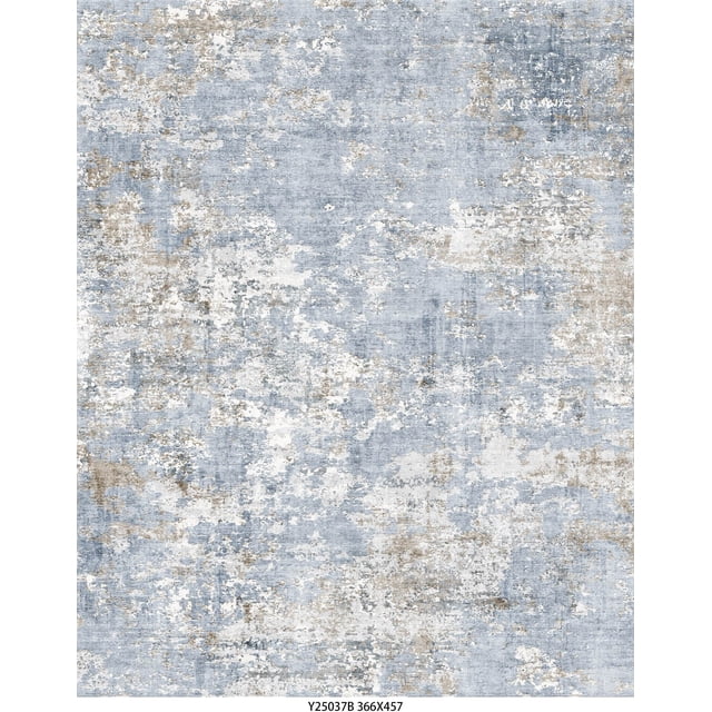 UERMEI 12'x15' Large Area Rugs for Living Room, Washable Non-slip Soft Indoor Modern Abstract Rug for Bedroom Dining Room Office Home Decor Carpet, Glacier Blue