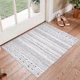 thumbnail image 1 of UERMEI 2'x3 Washable Entryway Rug, Non Slip Moroccan Boho Geometric Small Area Rug, Distressed Neutral Gray Indoor Carpet for Bathroom Kitchen, 1 of 8