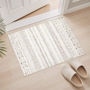 UERMEI 2'x3' Area Rugs for Living Room, Washable Rugs Boho Moroccan Area Rug Soft Neutral Geometric Bohemian Carpet Distressed Indoor Rug for Entryway Bedroom O
