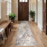 UERMEI 2'x6' Runner Rug, Washable Non-Slip Indoor Runner Rug for Kitchen Halfway Laundry Bedroom Living Room Carpet Area Rug, 2x6 ft Abstract Low Pile Kitchen R