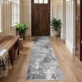 thumbnail image 1 of UERMEI 2'x6' Runner Rug, Washable Non-Slip Indoor Runner Rug for Kitchen Halfway Laundry Bedroom Living Room Carpet Area Rug, 2x6 ft Abstract Low Pile Kitchen Runner Rug, Dark Gray, 1 of 9