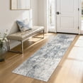 thumbnail image 1 of UERMEI 2x6 Washable Runner Rugs for Hallway, Modern Abstract Non Slip Indoor Rug for Entryway Doormats Bedroom Kitchen, Vacuum-Friendly Home Decor Carpet, Dark Blue/Gray, 1 of 7