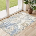 thumbnail image 1 of UERMEI 3'x5' Area Rugs for Entryway, Washable Non-slip Soft Indoor Door Mats, Modern Abstract Throw Rug for Bedroom Laundry Room Carpet, Blue & Brown, 1 of 10