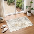 thumbnail image 1 of UERMEI 3'x5' Small Area Rugs for Entryway, Machine Washable Ultra-Thin Soft Rug, Non Slip Indoor Door Mats, Throw Rug for Bedroom Hallway, Laundry Room Carpets, Gray Gold, 1 of 6