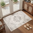 thumbnail image 1 of UERMEI 3x5 Washable Area Rugs for Living Room, Modern Vintage Printed Rug, Vacuum-Friendly, Non Slip Indoor Rug for Bedroom Dining Room Home Decor Carpet, Beige, 1 of 8