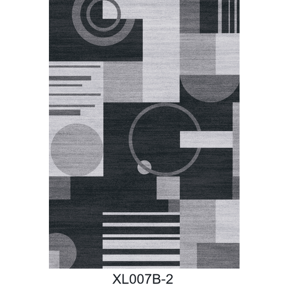 MICGEEK 3x5 Washable Area Rugs for Living Room, Modern Geometric Printed Rug, Vacuum-Friendly, Non Slip Indoor Rug for Bedroom Dining Room Home Decor Carpet, Black/Gray