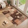 thumbnail image 1 of MICGEEK 3x5 Washable Area Rugs for Living Room, Modern Geometric Printed Rug, Vacuum-Friendly, Non Slip Indoor Rug for Bedroom Dining Room Home Decor Carpet, Brown/Beige, 1 of 10