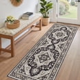 thumbnail image 1 of UERMEI 3x8 Washable Runner Rugs for Hallway, Modern Vintage Non Slip Indoor Rug for Entryway Doormats Bedroom Kitchen, Vacuum-Friendly Home Decor Carpet, Beige Brown, 1 of 8