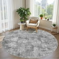 thumbnail image 1 of UERMEI 5'x5' Round Washable Area Rugs for Living Room, Modern Abstract Printed Rug, Vacuum-Friendly, Non Slip Indoor Rug for Bedroom Entryway Home Decor Carpet, Gray, 1 of 6