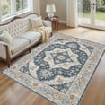 thumbnail image 1 of UERMEI 5'x7' Washable Area Rugs for Living Room, Vacuum friendly, Vintage Floral Boho Printed Carpet, Non Slip Indoor Rugs for Bedroom Home Decor Carpets, Blue, 1 of 9