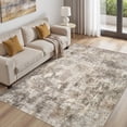 thumbnail image 1 of UERMEI 5x7 Washable Area Rugs for Living Room, Modern Abstract Printed Rug, Vacuum-Friendly, Non Slip Indoor Rug for Bedroom Dining Room Home Decor Carpet, Dark Brown, 1 of 6