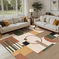 thumbnail image 1 of MICGEEK 5x7 Washable Area Rugs for Living Room, Modern Geometric Printed Rug, Vacuum-Friendly, Non Slip Indoor Rug for Bedroom Dining Room Home Decor Carpet, Beige Multi, 1 of 9