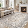 thumbnail image 1 of UERMEI 6'x9' Washable Area Rugs for Living Room, Vintage Floral Boho Printed Carpet, Non Slip Indoor Rug for Bedroom Home Decor Carpets - Camel, 1 of 12