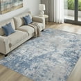 thumbnail image 1 of UERMEI 6x9 Washable Area Rugs for Living Room, Modern Abstract Printed Rug, Vacuum-Friendly, Non Slip Indoor Rug for Bedroom Dining Room Home Decor Carpet, Ice Blue, 1 of 7