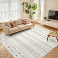 thumbnail image 1 of UERMEI 7'x9' Area Rugs for Living Room, Washable Rugs Boho Moroccan Area Rug Soft Neutral Geometric Bohemian Carpet Distressed Indoor Rug for Bedroom Dining Room Office Foldable Nonslip Rug, Brown, 1 of 8