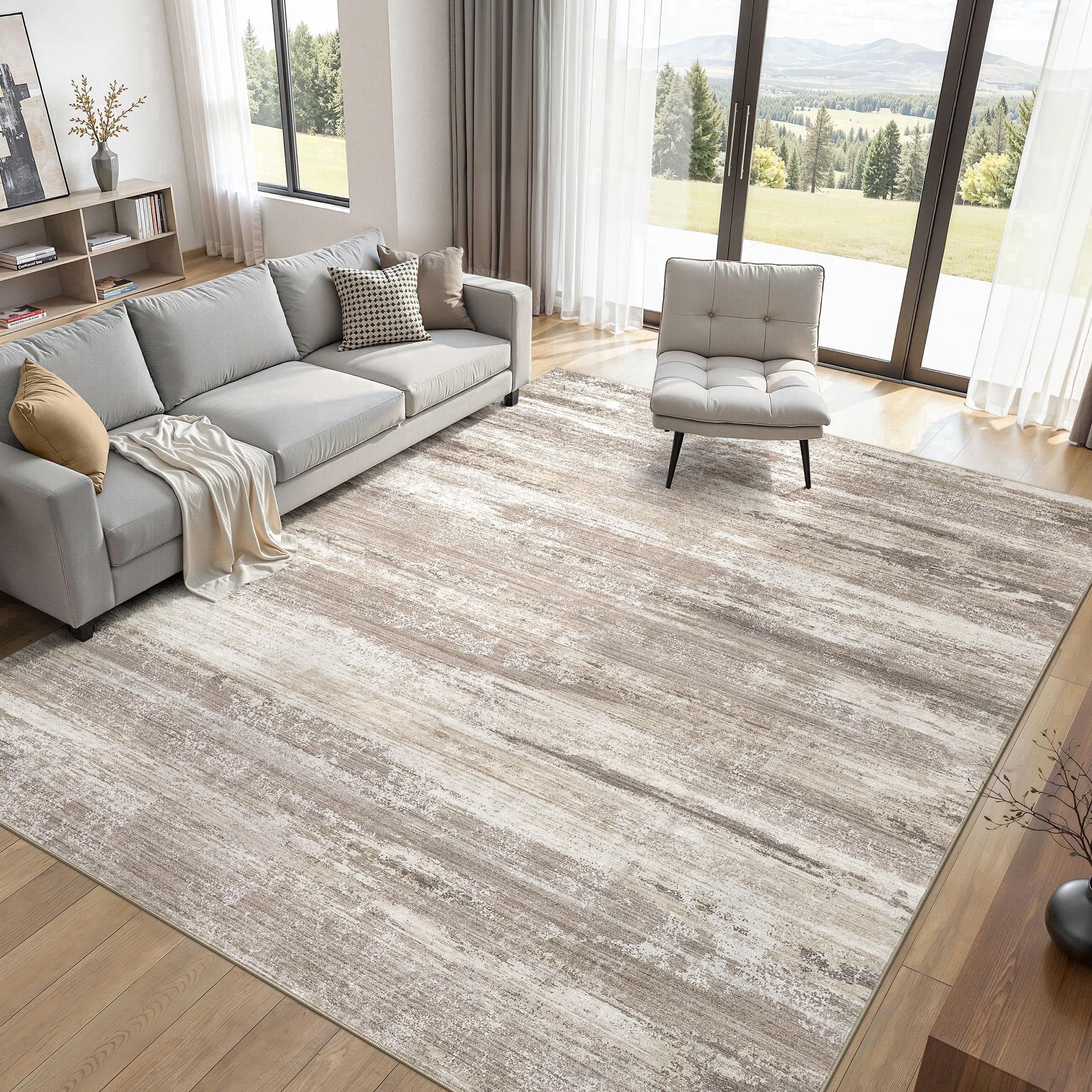 UERMEI 8'x10' Area Rugs for Living Room, Modern Abstract Washable Rug ...