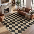 thumbnail image 1 of UERMEI 8'x10' Area Rug for Living Room Washable Non Slip Jute Look Carpet Low Pile Farmhouse Rug for Dining Room Open Floor Plan - Geometric Brown, 1 of 6