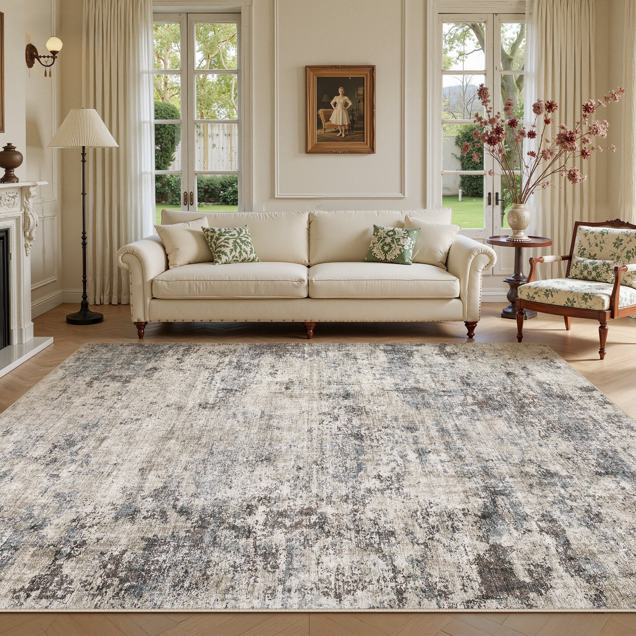 Large Modern Rugs UERMEI 8'x10' Large Area Rugs for Living Room, Washable Non-slip Soft ...