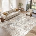 thumbnail image 1 of UERMEI 9'x12' Large Area Rugs for Living Room, Washable Non Slip Indoor Rug for Bedroom Home Decor Carpets, Modern Abstract Printed Carpet, Brown, 1 of 10