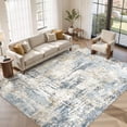 thumbnail image 1 of UERMEI 9'x12' Large Area Rugs for Living Room, Washable Non Slip Indoor Rug for Bedroom Home Decor Carpets, Modern Abstract Printed Carpet, Blue, 1 of 10