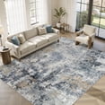 thumbnail image 1 of UERMEI 9x12 Washable Area Rugs for Living Room, Modern Abstract Printed Rug, Vacuum-Friendly, Non Slip Indoor Rug for Bedroom Dining Room Home Decor Carpet, Dark blue, 1 of 9