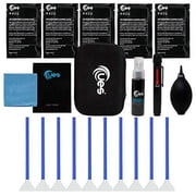 UES DSLR Camera Sensor and Lens Cleaning Travel Kit: Full-Frame Sensor Cleaning Swab, Cleaner, Air Blower, Microfiber Cloth, Lens Cleaning Pen, Lens Paper