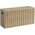thumbnail image 1 of UEV Storage , 39.4" Wood Box, Storage Trunk with 2 Safety Hinges, Ottoman Storage Chest, Fluted Storage  for Bedroom, Entryway, Living Room (Ivroy White), 1 of 7
