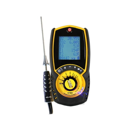 UEi C163 - Residential Combustion Analyzer with Differential Pressure