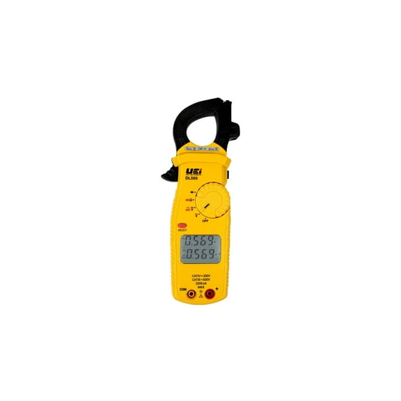 UEi DL569 - Dual Display Clamp Meter with Test Lead Storage (400A)