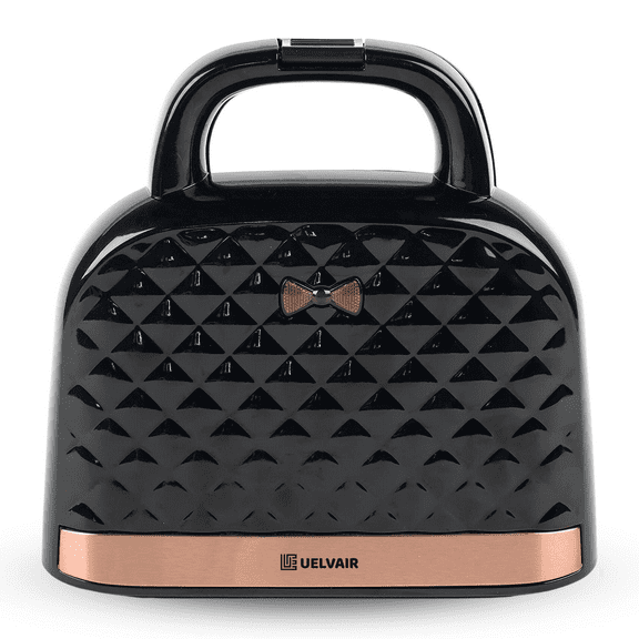 UElvair Just Got Better Sandwich Grills, Black - Easy To Clean Cool Touch Handle