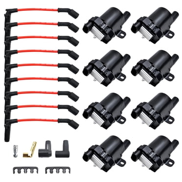 CarBole UF413 Ignition Coil & Spark Plug Wire Set – Fits Chevy Silverado 1500 V8 4.8L-6.2L