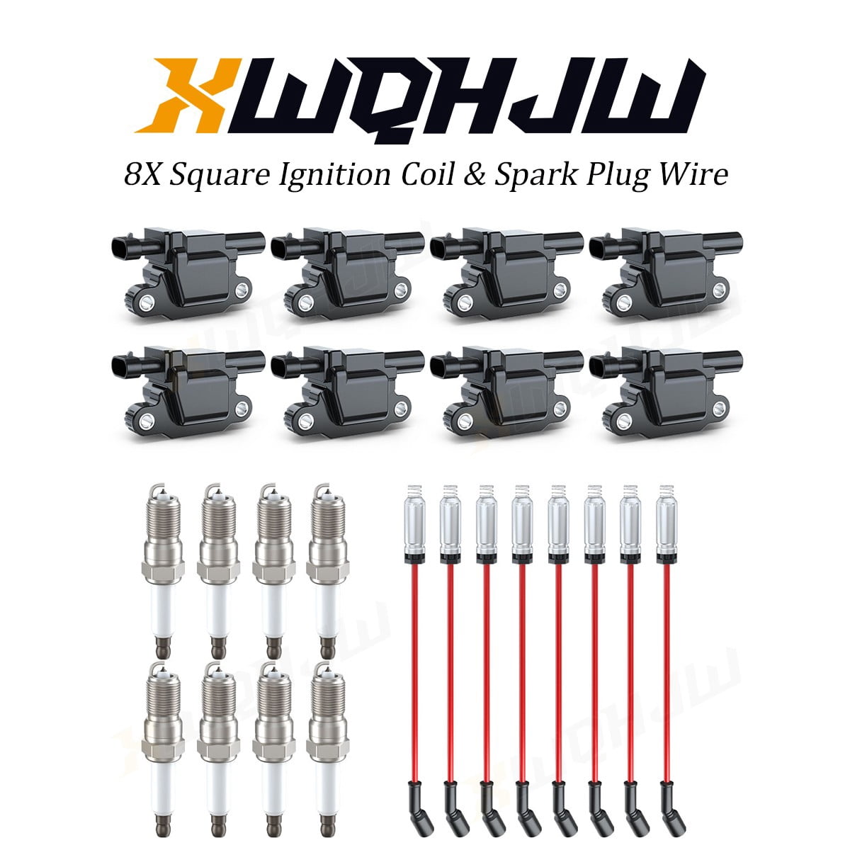 UF413-High Performance Ignition Coil & Spark Plug & Wire For Chevy GMC 5.3L 6.2L