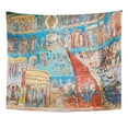 thumbnail image 1 of UFAEZU Abbey Voronet Orthodox Monastery Moldavia Bucovina Romania Built by Stefan Cel Mare in 1488 Architecture Wall Art Hanging Tapestry Home Decor for Living Room Bedroom Dorm 60x80 inch, 1 of 1