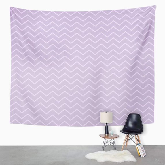 UFAEZU Abstract Chevron Pattern in Light Purple Artistic Baby Beautiful Wall Art Hanging Tapestry Home Decor for Living Room Bedroom Dorm 60x80 inch