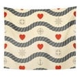 thumbnail image 1 of UFAEZU Anchor Pattern Abstract Nautical Rope Classic Wall Art Hanging Tapestry Home Decor for Living Room Bedroom Dorm 60x80 inch, 1 of 2