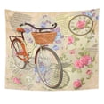 thumbnail image 1 of UFAEZU Bicycle Vintage with Roses Birds and Bicycle Wall Art Hanging Tapestry Home Decor for Living Room Bedroom Dorm 60x80 inch, 1 of 2