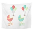 thumbnail image 1 of UFAEZU Birth White Baby Stroller for Boy and Girl with Balloons Flat Design Style Announcement Birthday Wall Art Hanging Tapestry Home Decor for Living Room Bedroom Dorm 51x60 inch, 1 of 1