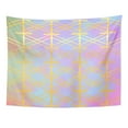 thumbnail image 1 of UFAEZU Blue Filigree Lattice Pattern Green Announcement Baby Birthday Bright Classic Candy Wall Art Hanging Tapestry Home Decor for Living Room Bedroom Dorm 51x60 inch, 1 of 2