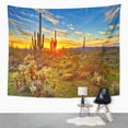 thumbnail image 1 of UFAEZU Cactus Saguaros at Sunset in Sonoran Desert Near Phoenix Wall Art Hanging Tapestry Home Decor for Living Room Bedroom Dorm 60x80 inch, 1 of 1