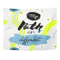 thumbnail image 1 of UFAEZU Colorful Brush My Path is Different Phrase Lettering on Pattern Cute Drawn Wall Art Hanging Tapestry Home Decor for Living Room Bedroom Dorm 51x60 inch, 1 of 1