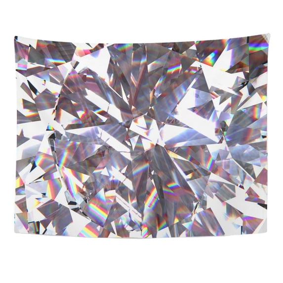 UFAEZU Colorful Layered Triangular Macro Diamond Crystal Shapes 3D Rendering Wall Art Hanging Tapestry Home Decor for Living Room Bedroom Dorm 60x80 inch