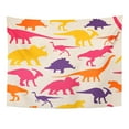 thumbnail image 1 of UFAEZU Dino Dinosaurs Silhouette Colorful Ancient Baby Boy Cartoon Wall Art Hanging Tapestry Home Decor for Living Room Bedroom Dorm 51x60 inch, 1 of 2