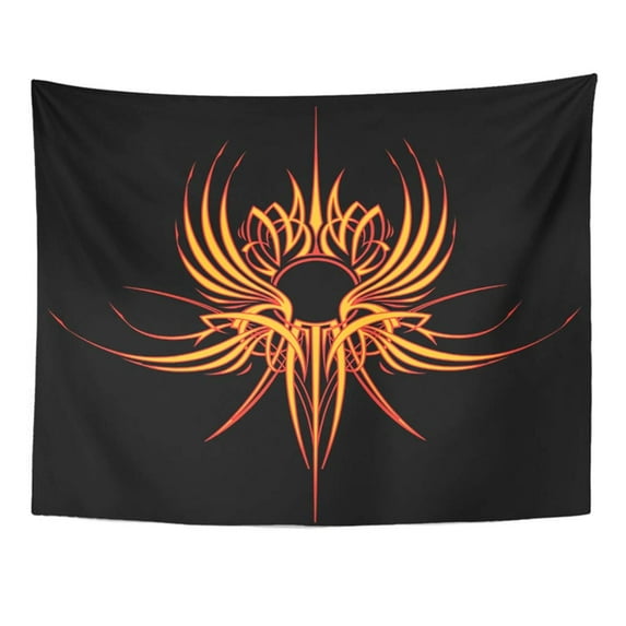 UFAEZU Fire Wing Pinstripe Two Color Design Created for The Hood Hot Rod Motorcycle Tank Wall Art Hanging Tapestry Home Decor for Living Room Bedroom Dorm 60x80 inch