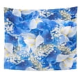 thumbnail image 1 of UFAEZU Flowers in Bouquet Blue Hydrangeas and White Irises Wall Art Hanging Tapestry Home Decor for Living Room Bedroom Dorm 51x60 inch, 1 of 2