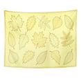 thumbnail image 1 of UFAEZU Green Leaf Vintage Artistic Autumn Leaves Silhouettes Yellow Fall Acacia Wall Art Hanging Tapestry Home Decor for Living Room Bedroom Dorm 51x60 inch, 1 of 1