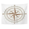 thumbnail image 1 of UFAEZU Map Brown Compass Rose White Windrose Latitude Wind Longitude Wall Art Hanging Tapestry Home Decor for Living Room Bedroom Dorm 60x80 inch, 1 of 1
