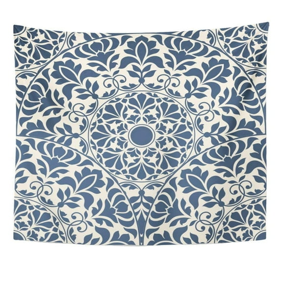 UFAEZU Paisley Oriental Pattern Spa Wedding Wall Art Hanging Tapestry Home Decor for Living Room Bedroom Dorm 51x60 inch