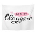 thumbnail image 1 of UFAEZU Pink Abstract Phrase and Beauty Blogger Blogging Cartoon Color Creative Wall Art Hanging Tapestry Home Decor for Living Room Bedroom Dorm 51x60 inch, 1 of 1