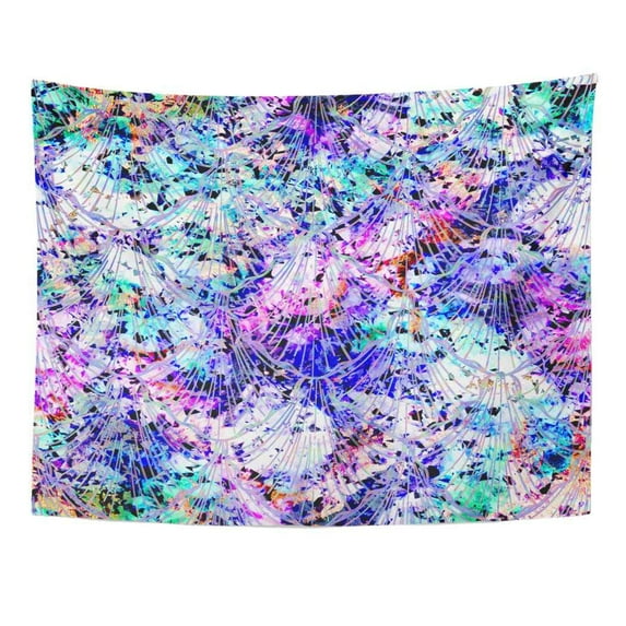 UFAEZU Pink Abstract Speckled Marble Mermaid Printseamless Pattern in Repeatseamless All Wall Art Hanging Tapestry Home Decor for Living Room Bedroom Dorm 60x80 inch