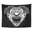 thumbnail image 1 of UFAEZU Scary Clown Head Circus Horror Film Character Laughing Angry Insane Joker Front Face and Crazy Maniac Wall Art Hanging Tapestry Home Decor for Living Room Bedroom Dorm 51x60 inch, 1 of 1
